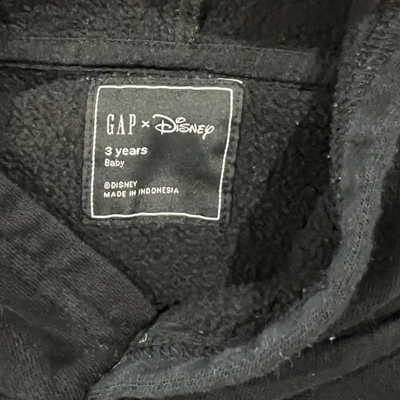GAP x Disney Mickey Mouse Black Sweatpants Hoodie Set Toddler Size 3 Years - Picture 2 of 6